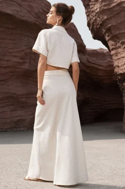 Linen Cross Crop Shirt