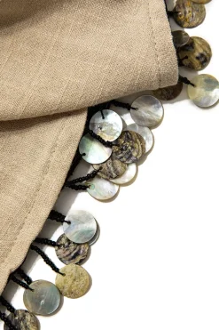 Linen Disc Tassel Skirt