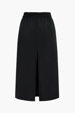 Long Sleeve Pocket Top And Skirt Set