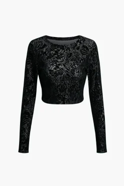 Long Sleeve Top And Cut Out Skirt Set