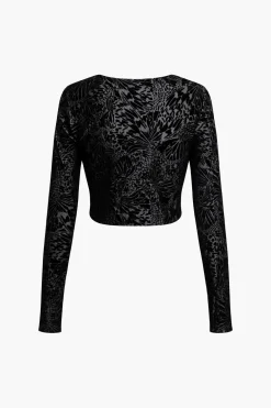 Long Sleeve Top And Cut Out Skirt Set