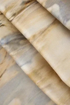 Marble Print High Waisted Full-length Straight Leg Pants
