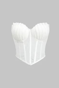 Mesh Corset Waist Bustier Tube Top