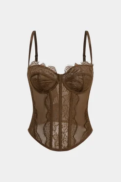 Mesh Embroidery Slip Cami Top