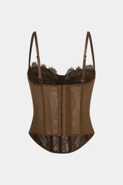 Mesh Embroidery Slip Cami Top