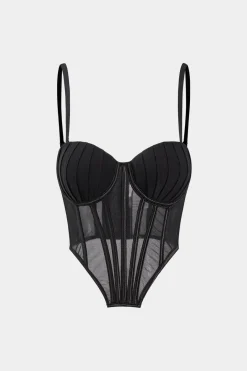 Mesh Lace Corset Bustier Cami Top