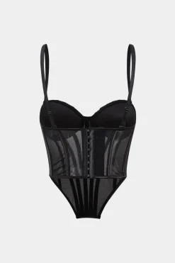 Mesh Lace Corset Bustier Cami Top
