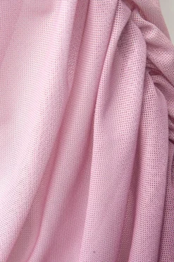 Mesh Ruched Cami Maxi Dress