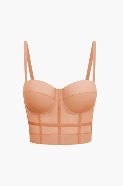 Mesh Underwire Bustier Top