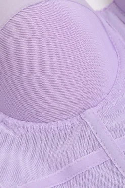 Mesh Underwire Bustier Top