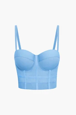 Mesh Underwire Bustier Top
