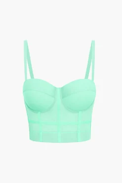 Mesh Underwire Bustier Top