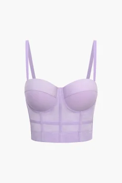 Mesh Underwire Bustier Top
