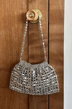 Metal Beaded Retro Shoulder Bag