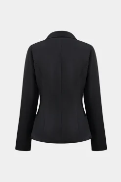 Metal Button V-neck Blazer