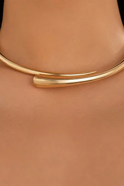 Metal Choker Open Necklace