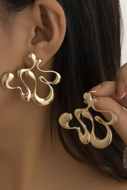 Metal Geometric Smooth Surface Earring