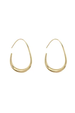 Metal Oval Earrings