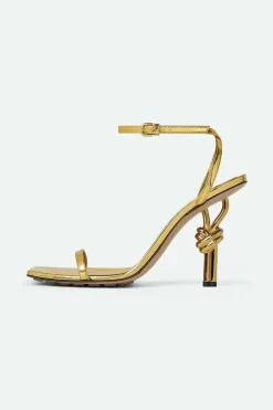 Metallic Almond Toe Heels