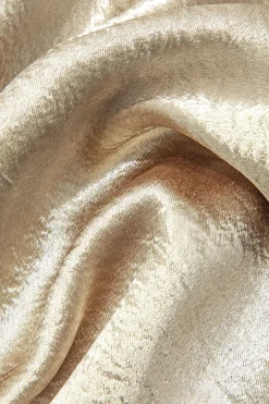Metallic Backless Slip Mermaid Cowl Neck Maxi Dress