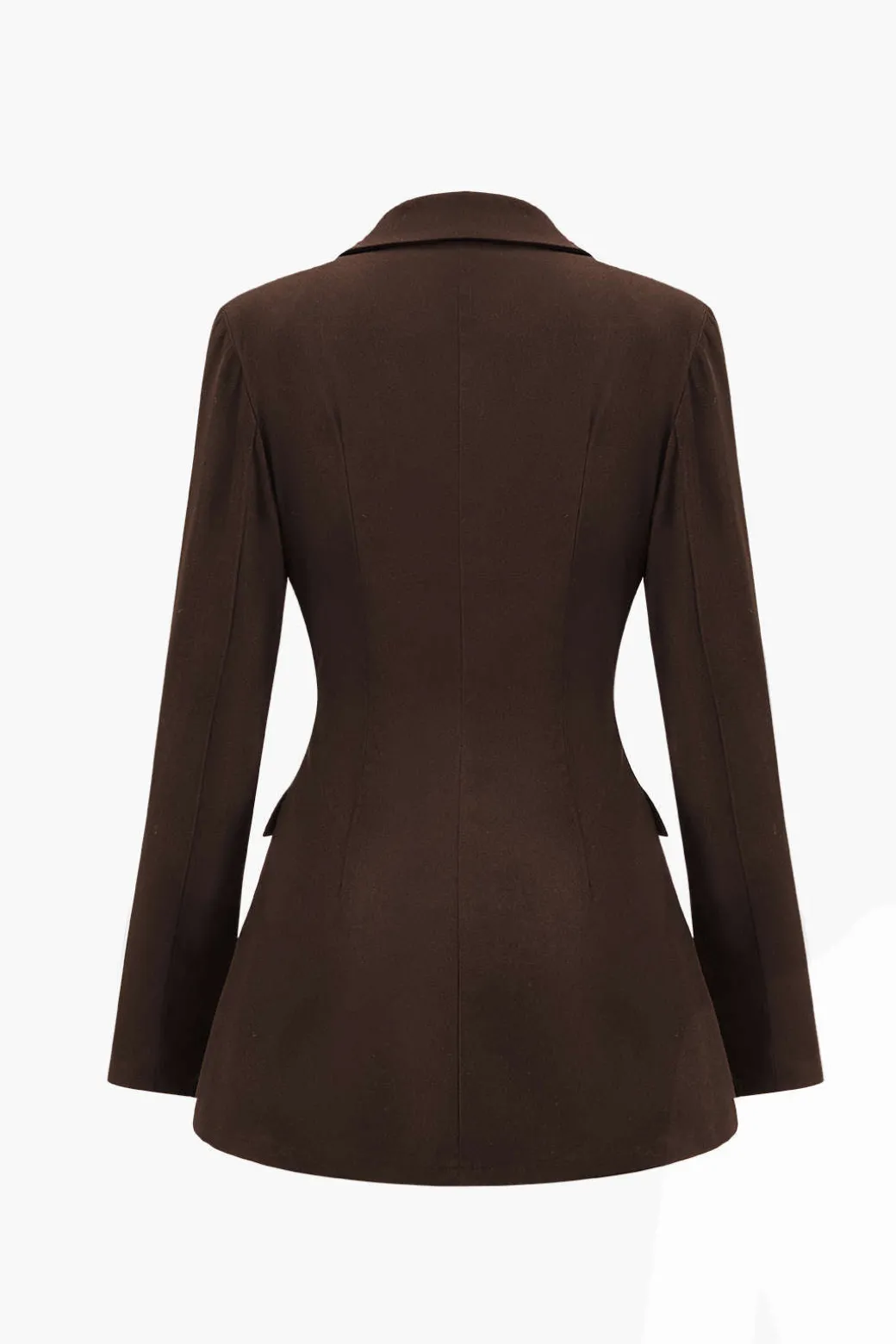 Metallic Button Asymmetrical Blazer