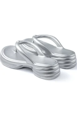 Metallic Flip Flops