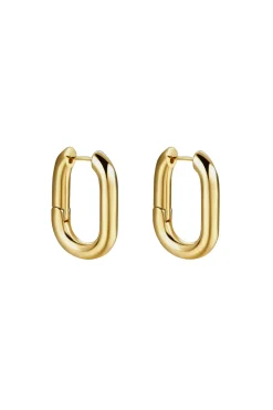Metallic Geometric U-Shaped Earrings