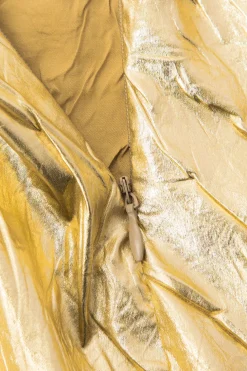 Metallic Textured Midi Skirt