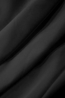 Mock Neck Cut Out Pleated Maxi Dress