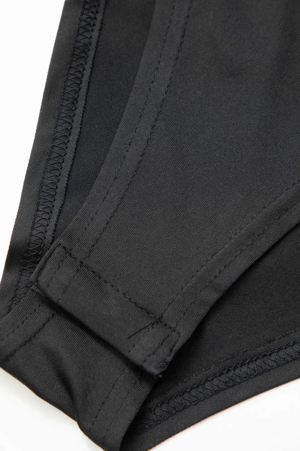 Mock Neck Faux Leather Paneled Long Sleeve Bodysuit