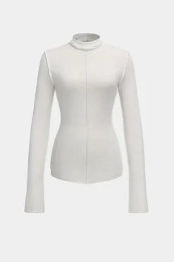 Mock Neck Long-Sleeve Top