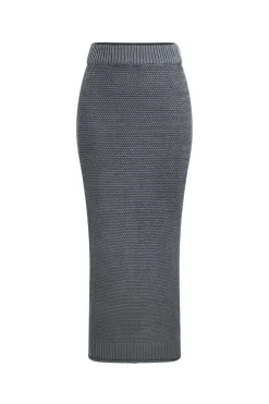 Mock Neck Top And Skirt Set