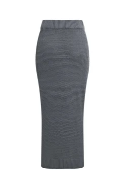 Mock Neck Top And Skirt Set