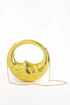 Moon Shape Chain Strap Tote Bag