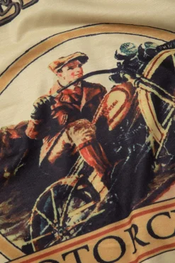Motorbike Graphic Print Sleeveless T-Shirt