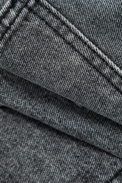 Multi Pocket Denim Mini Cargo Skirt