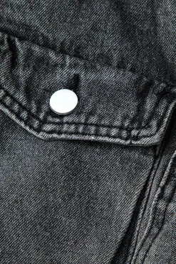 Multi Pocket Denim Mini Cargo Skirt