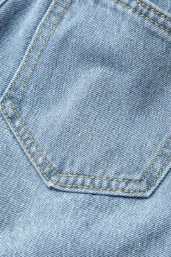 Multi Pocket Denim Mini Cargo Skirt