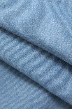 Multi Pocket Rolled Hem Wide Leg Cargo Jeans