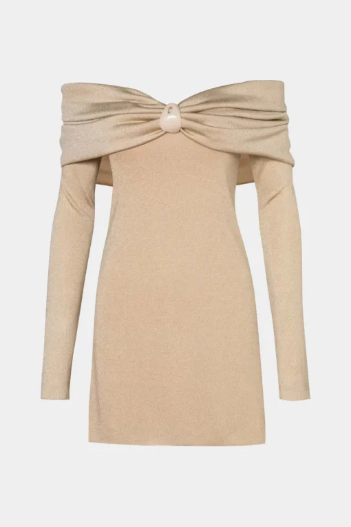 Off Shoulder Long Sleeve Mini Dress