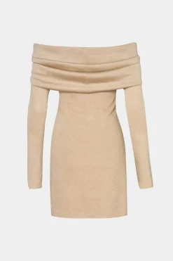 Off Shoulder Long Sleeve Mini Dress