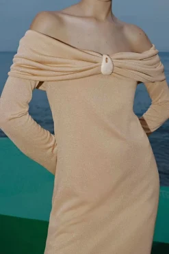 Off Shoulder Long Sleeve Mini Dress