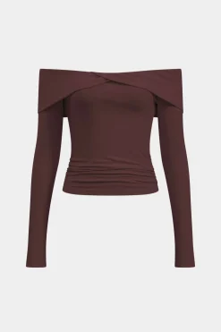 Off Shoulder Long-Sleeve Top