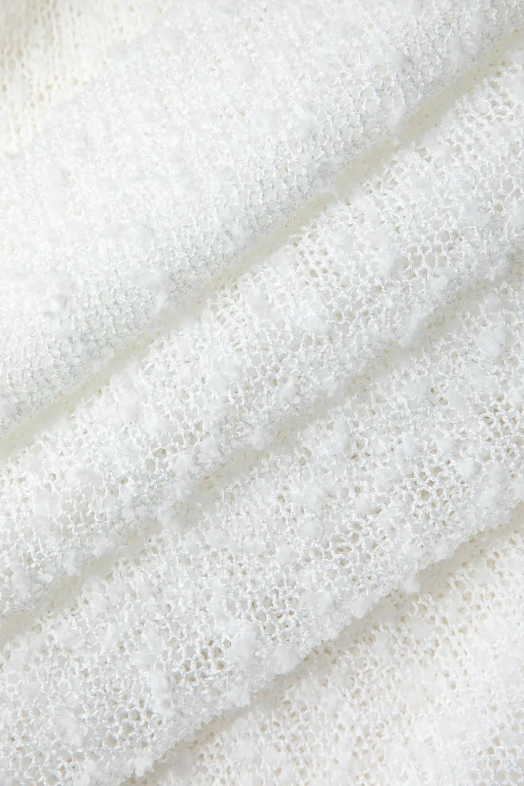 Off Shoulder Open Knit Maxi Dress