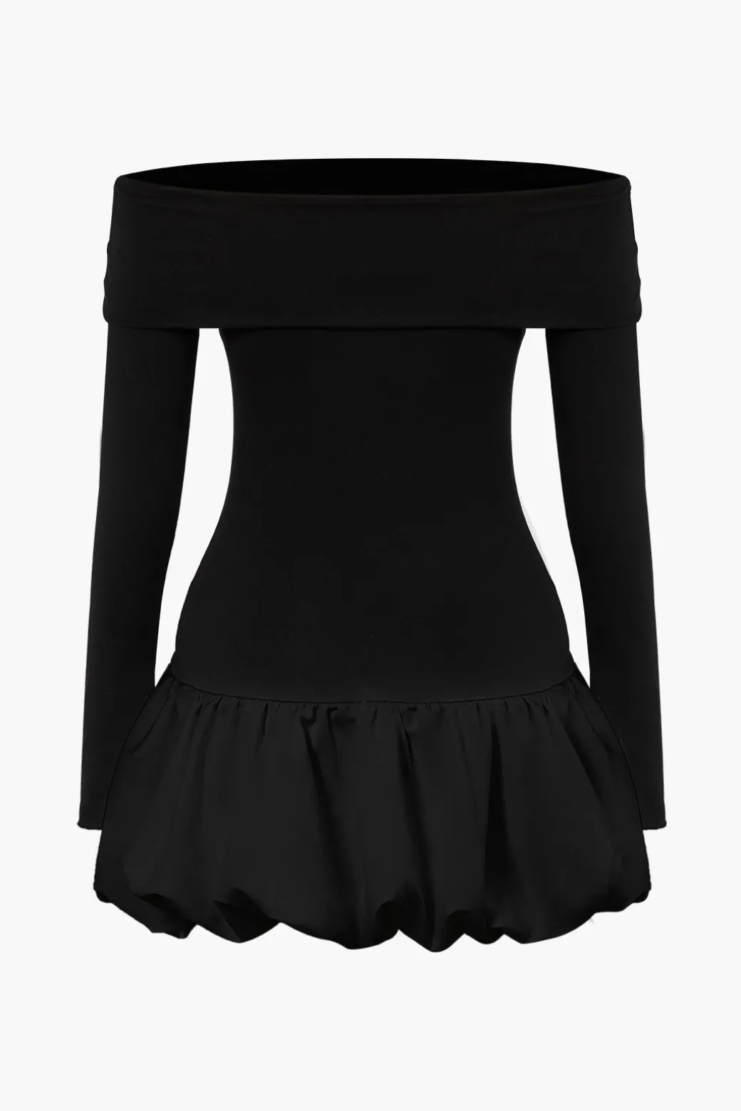 Off Shoulder Patchwork Mini Dress