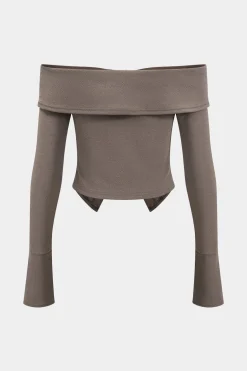 Off Shoulder Top And Asymmetrical Skirt Set