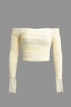 Off-The Shoulder Long-Sleeve Top
