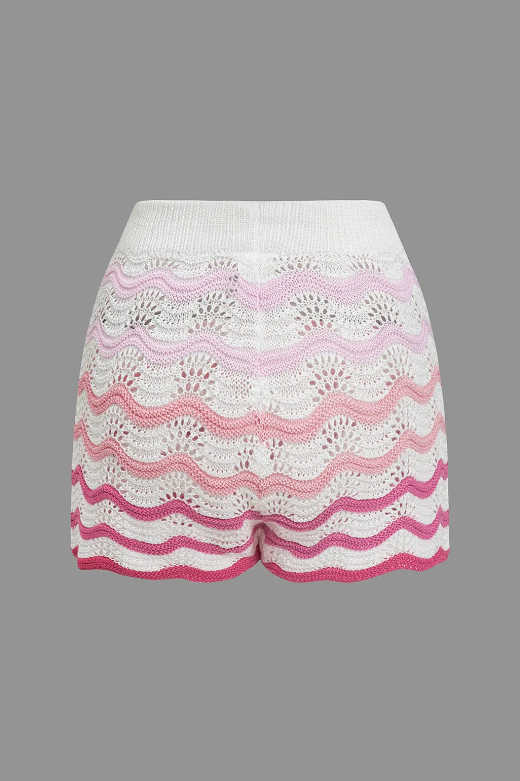 Ombre Knit Color Block Mini Skirt Set