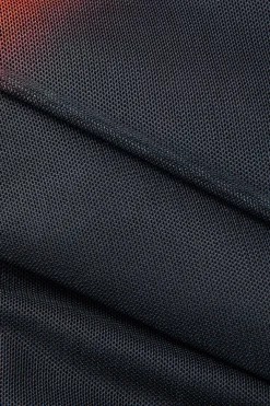 Ombre Mesh Midi Skirt