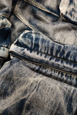 Ombre Multi Pocket Wide Leg Cargo Jeans